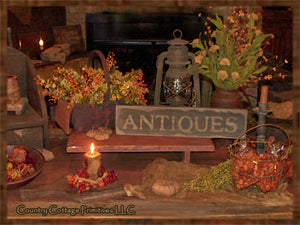 "Antiques" Wooden Sign