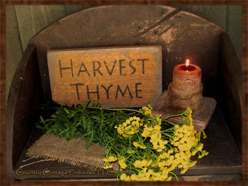 Harvest Thyme Wood Sign