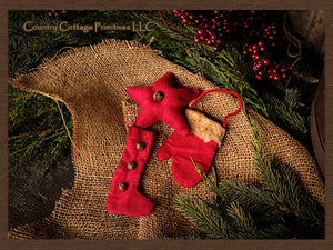 Red Flannel Star Ornament